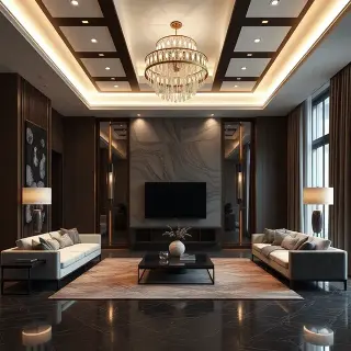 Hotel living room created with Render AI