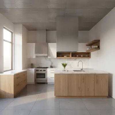 Kitchen design with notes created with Render AI