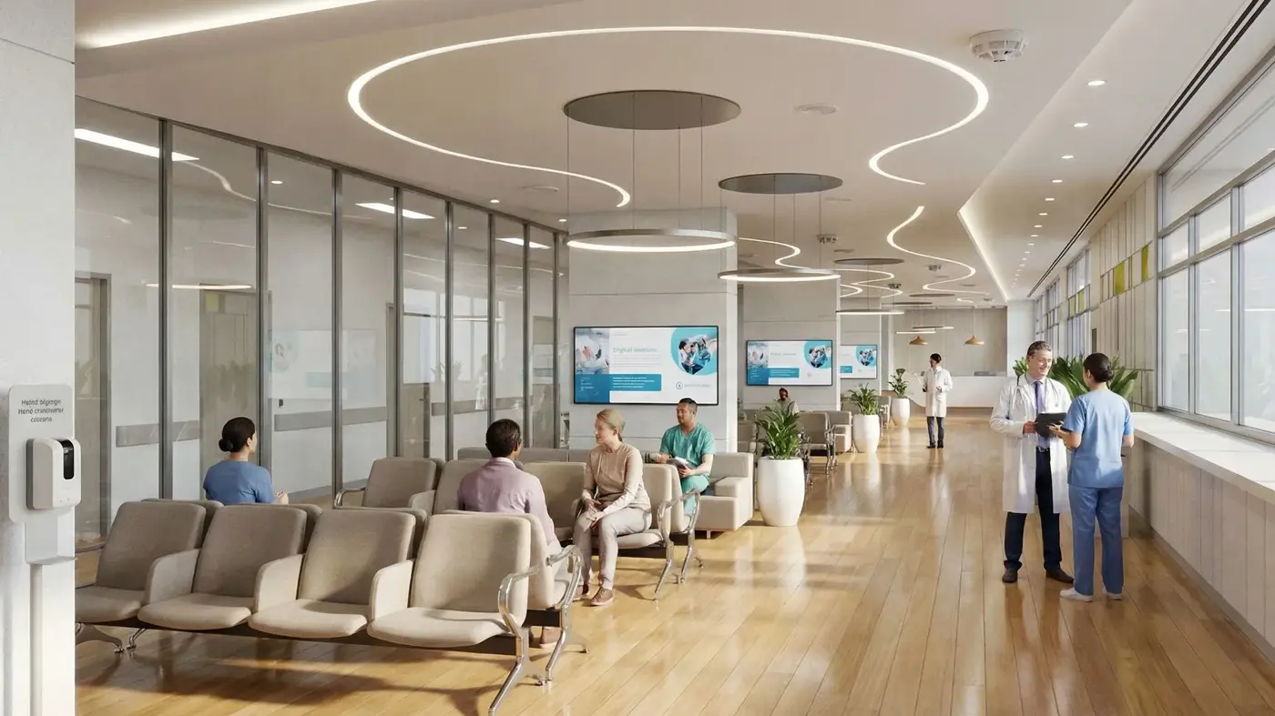 Enhanced architectural render with improved lighting and materials