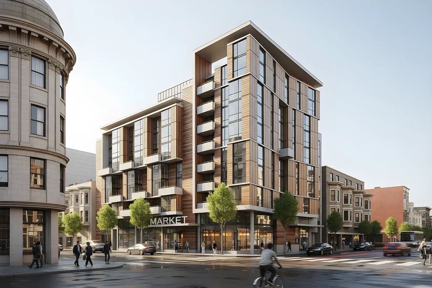 Photorealistic building render created with Render AI