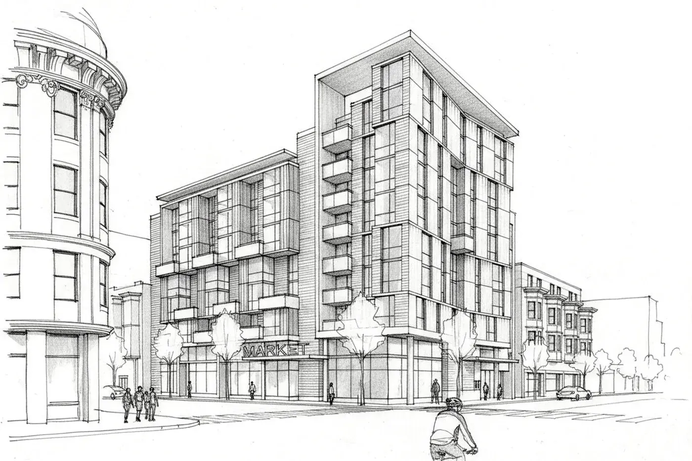 Dibujo de un edificio