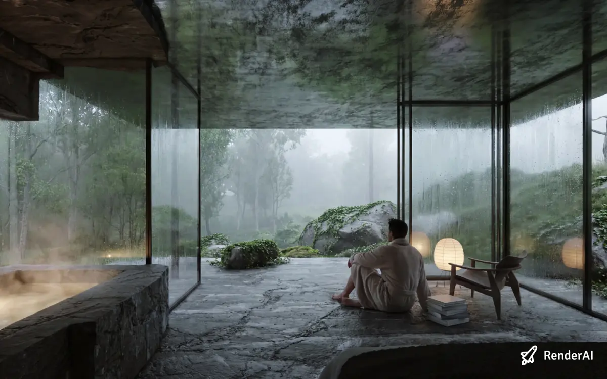 High-Quality image post-production using RenderAI, the Yakushima forest mood, exploration 2