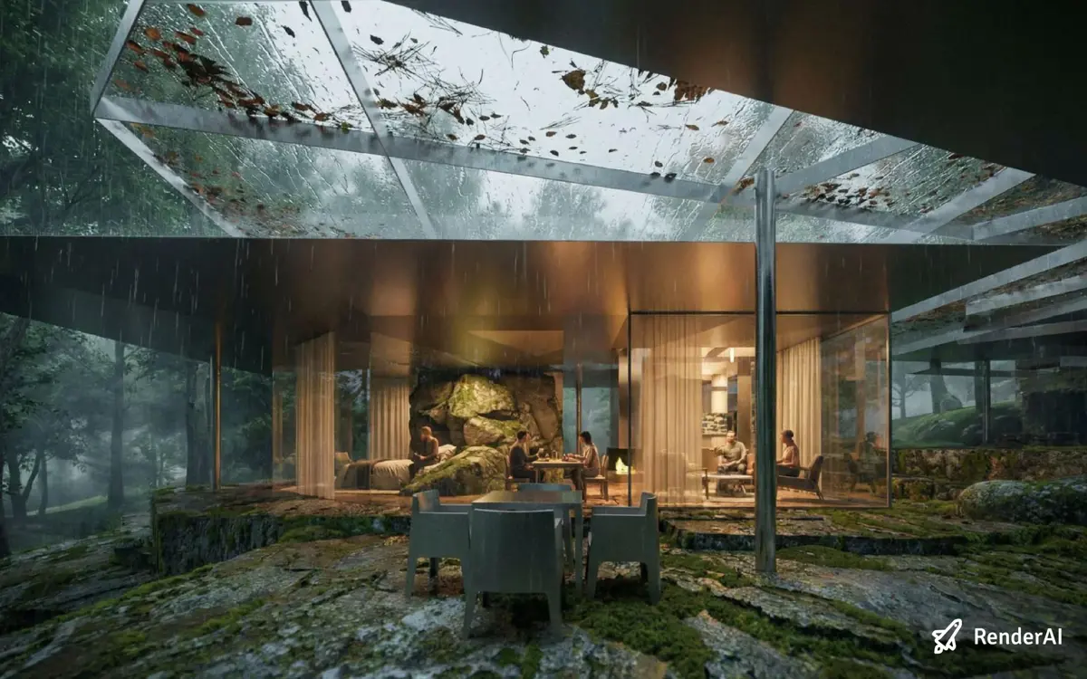 Final mood AI rendering example created with RenderAI, using Creative-Quality AI method with Realistic Style Enhance