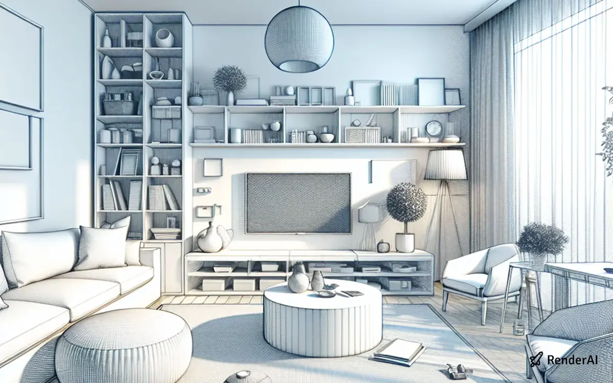 Input sketch from RenderAI used to create an image in ChatGPT