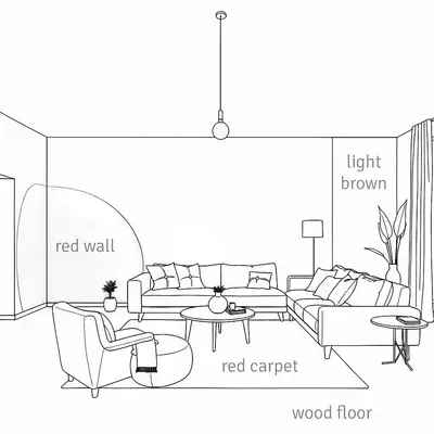 Interior space design created with Render AI