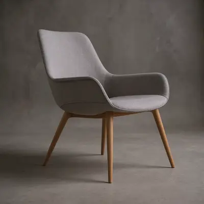 Curved chair design created with Render AI
