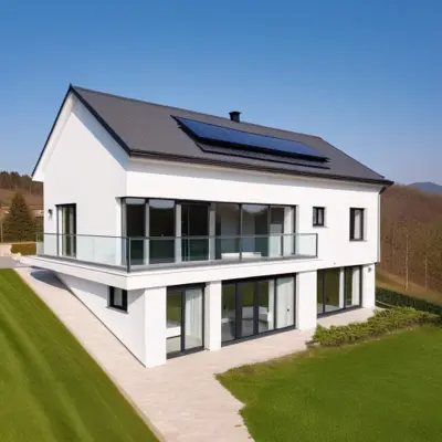 Country house in natural setting, created using RenderAI