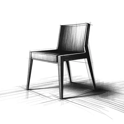Wooden chair created with Render AI