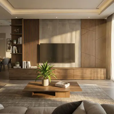 TV rack design, created using RenderAI