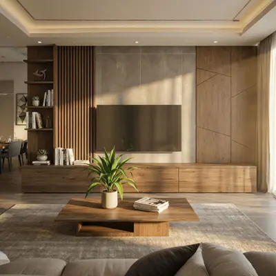 TV rack design, created using RenderAI