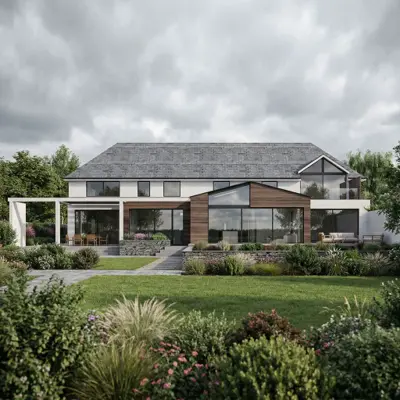 Edificio creado con Render AI