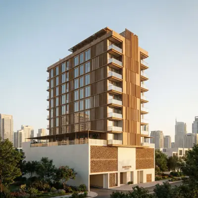 Edificio creado con Render AI