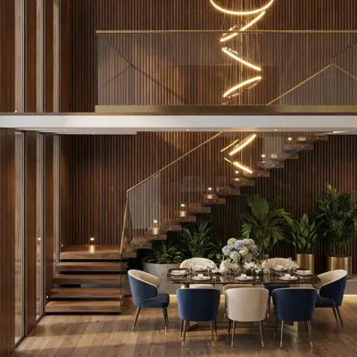 Living room redesign created with Render AI