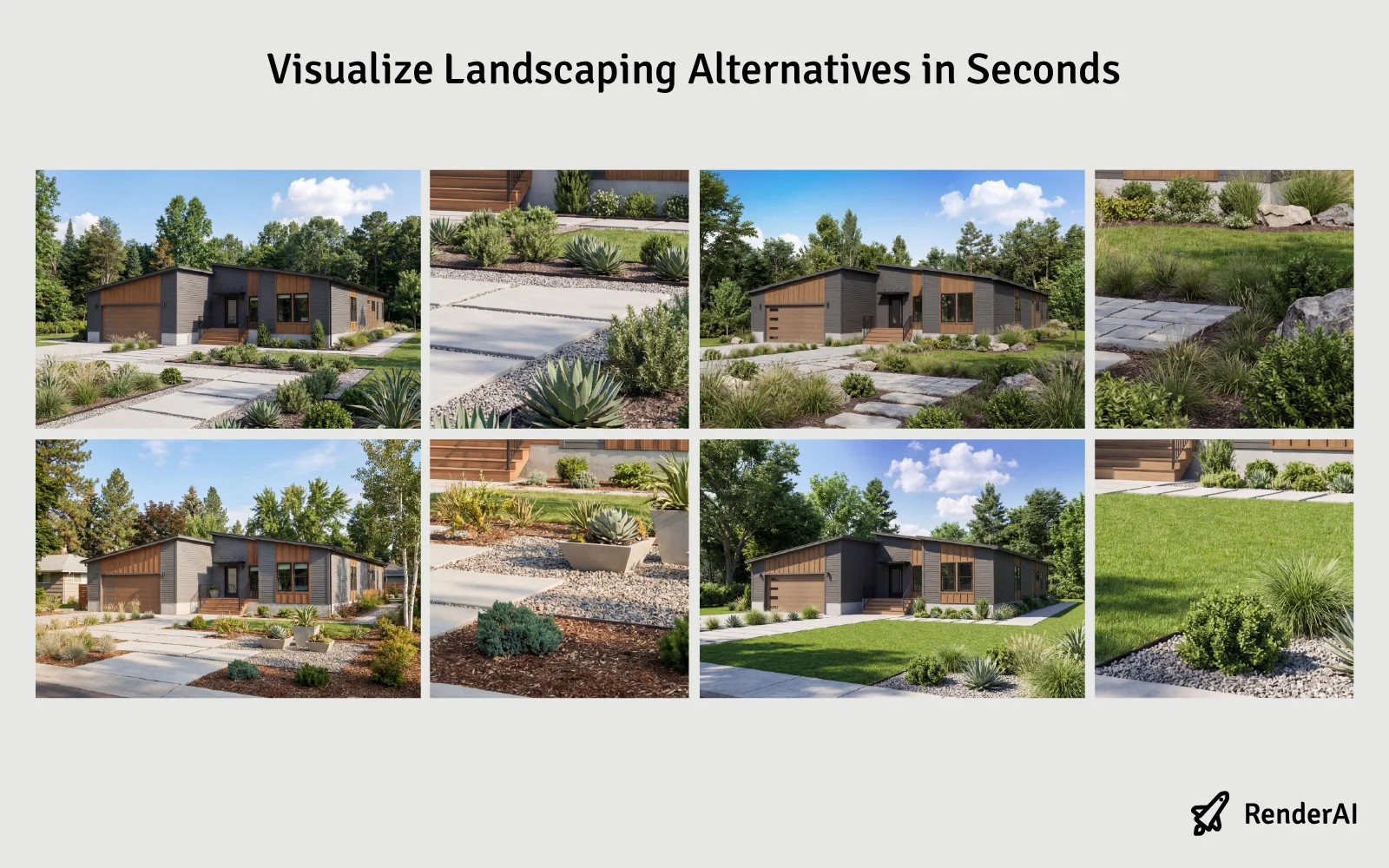 AI-enhanced landscape and planting options for residential project