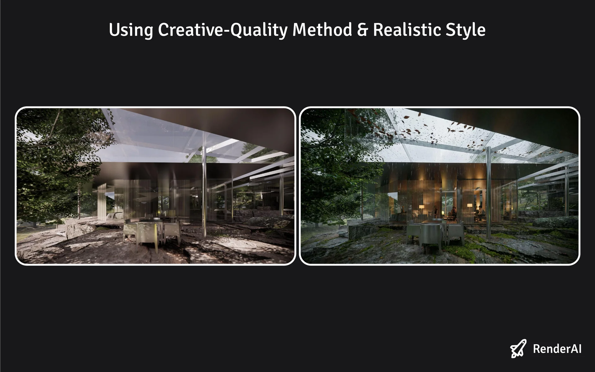 Exploring Creative-Quality AI method with Realistic Style Enhance on the Not a Hotel house