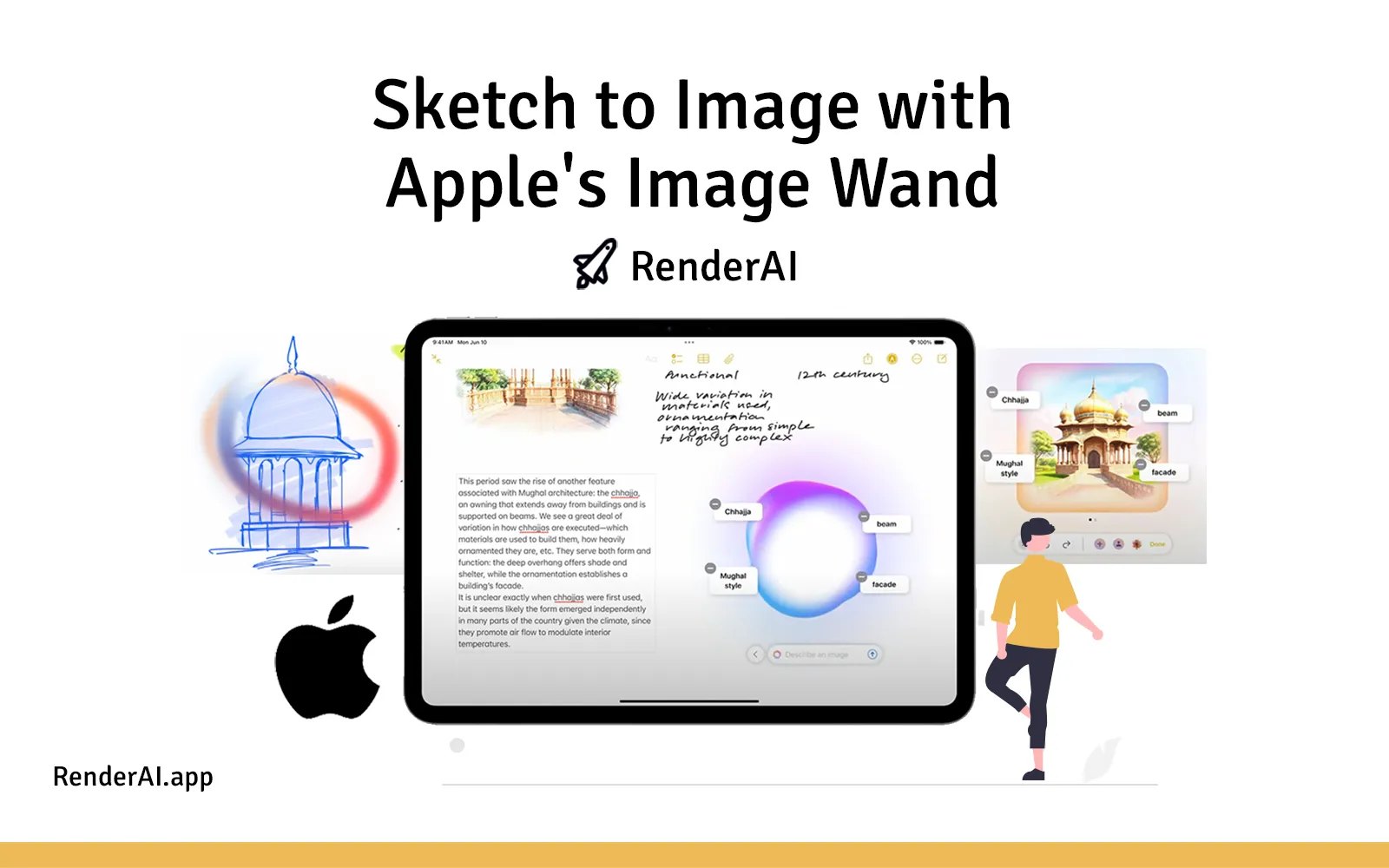 Transforming Sketch to Image with Apple's Image Wand