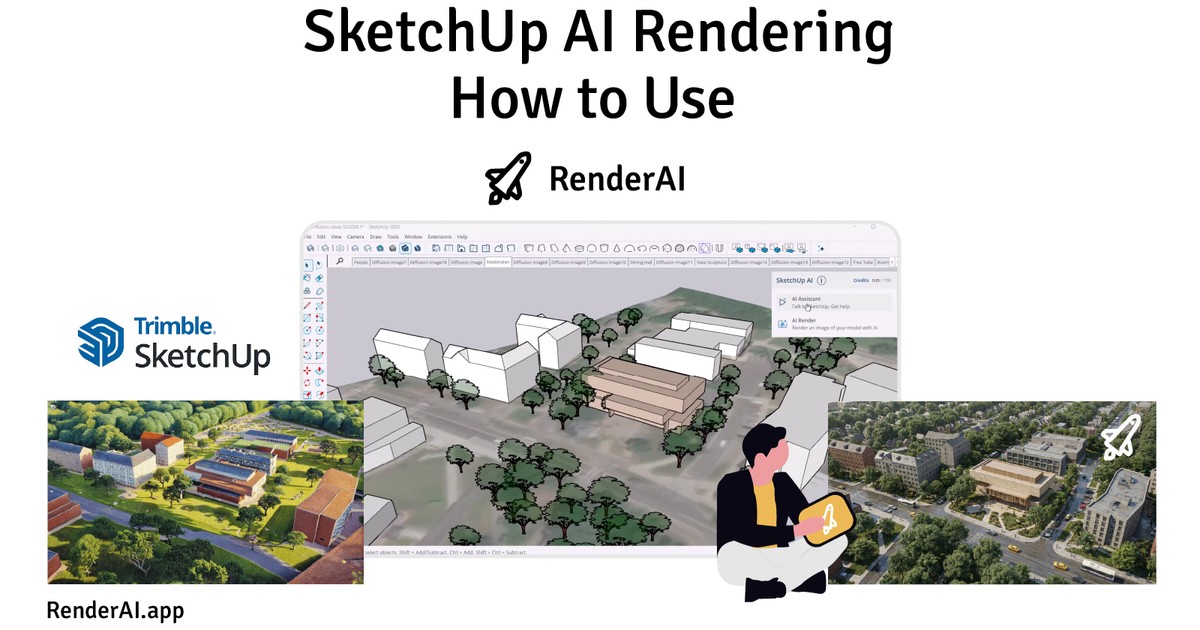 SketchUp AI Rendering for Architecture and Interior Design