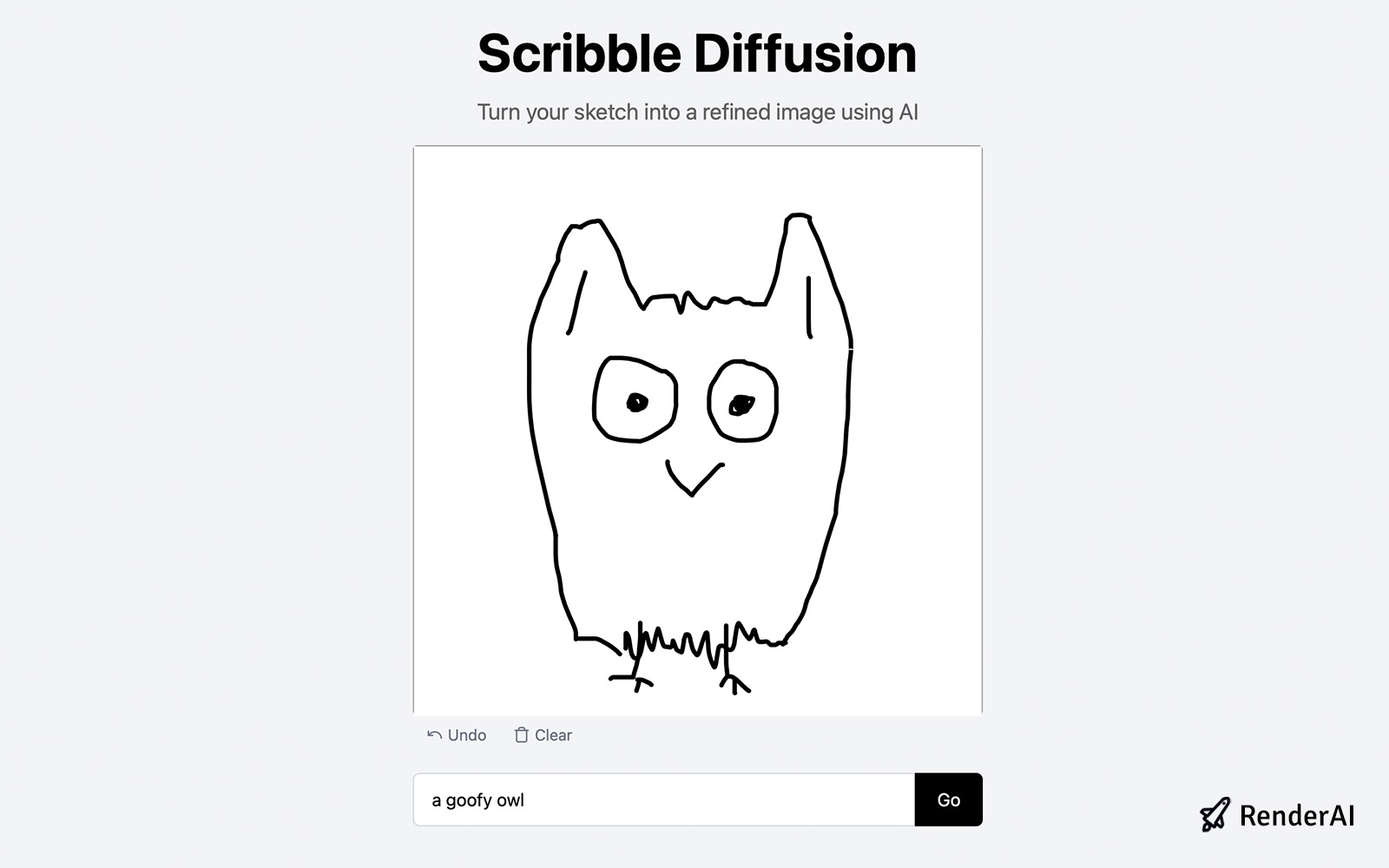 Image of Scribble Diffusion app user interface