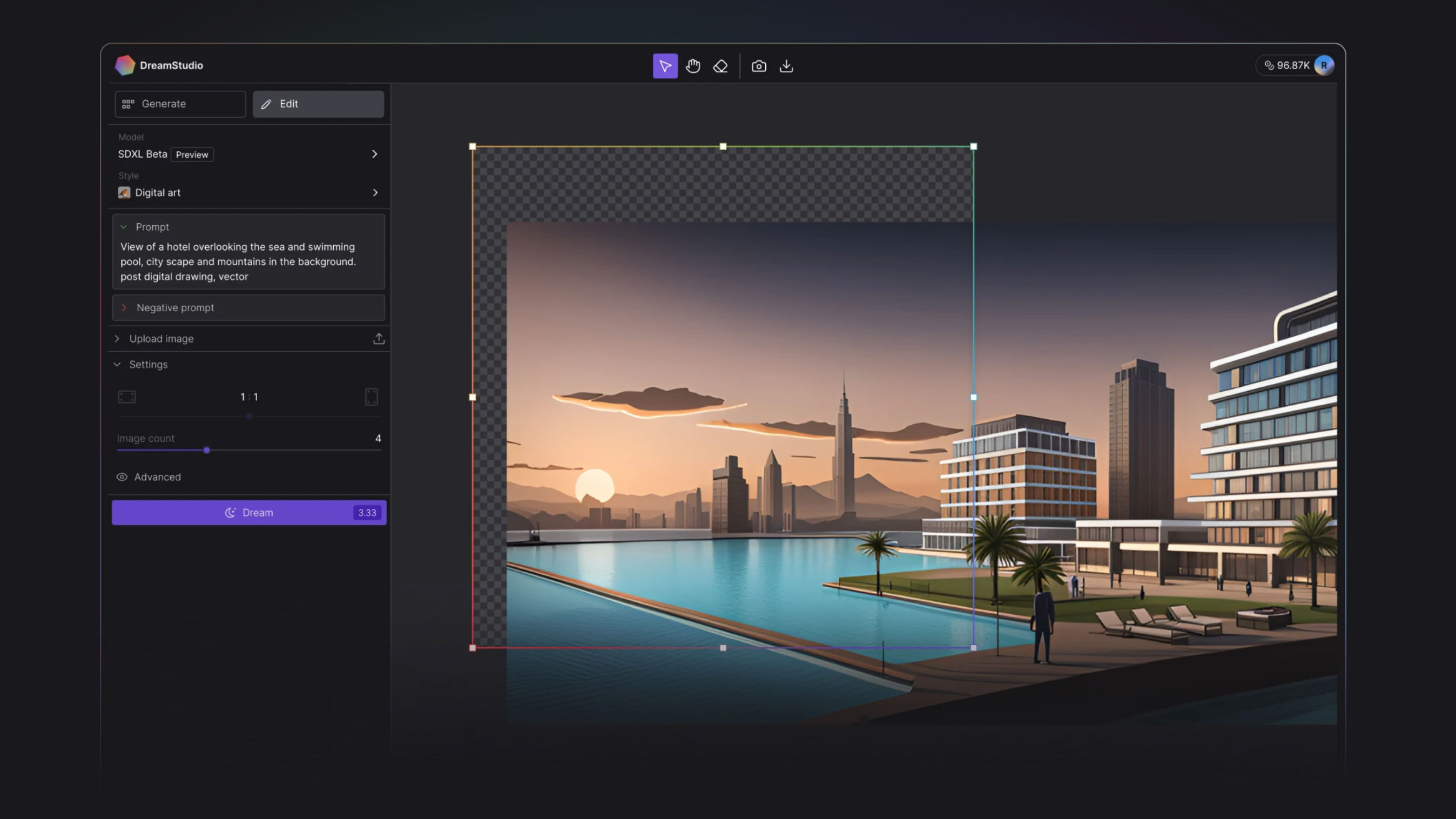 How to run Stable Diffusion using Dream Studio