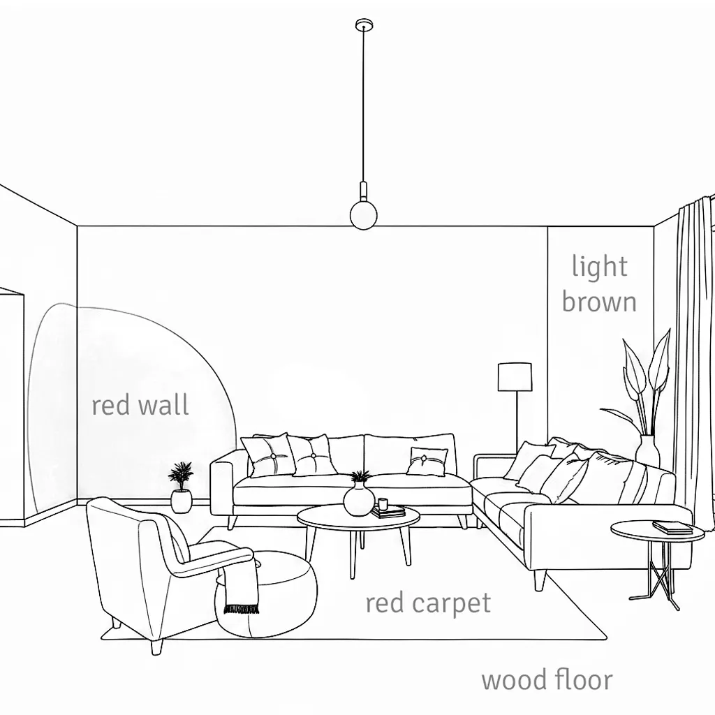 Sketch for Interior space design created with Render AI