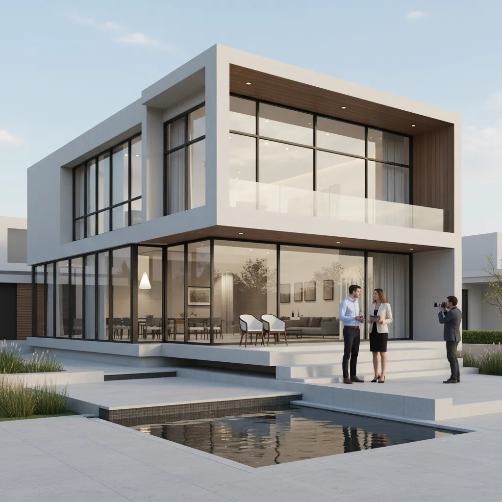 Modern house design created with Render AI