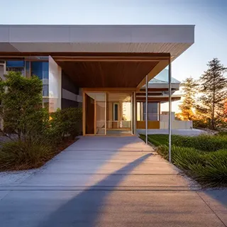 Aerial view architecture created with Render AI