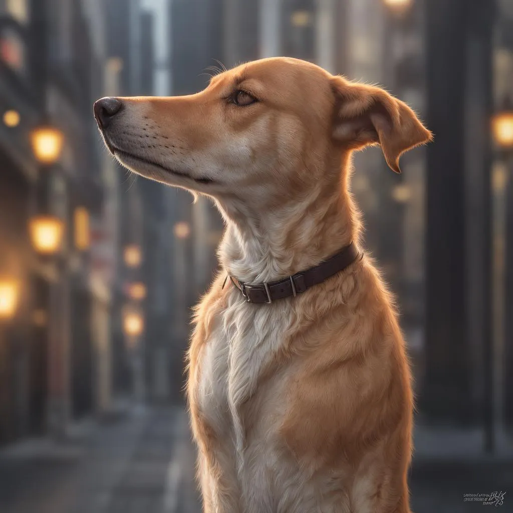 Render of a dog using Render AI