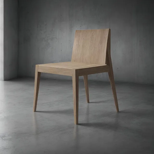 Wooden chair created with Render AI