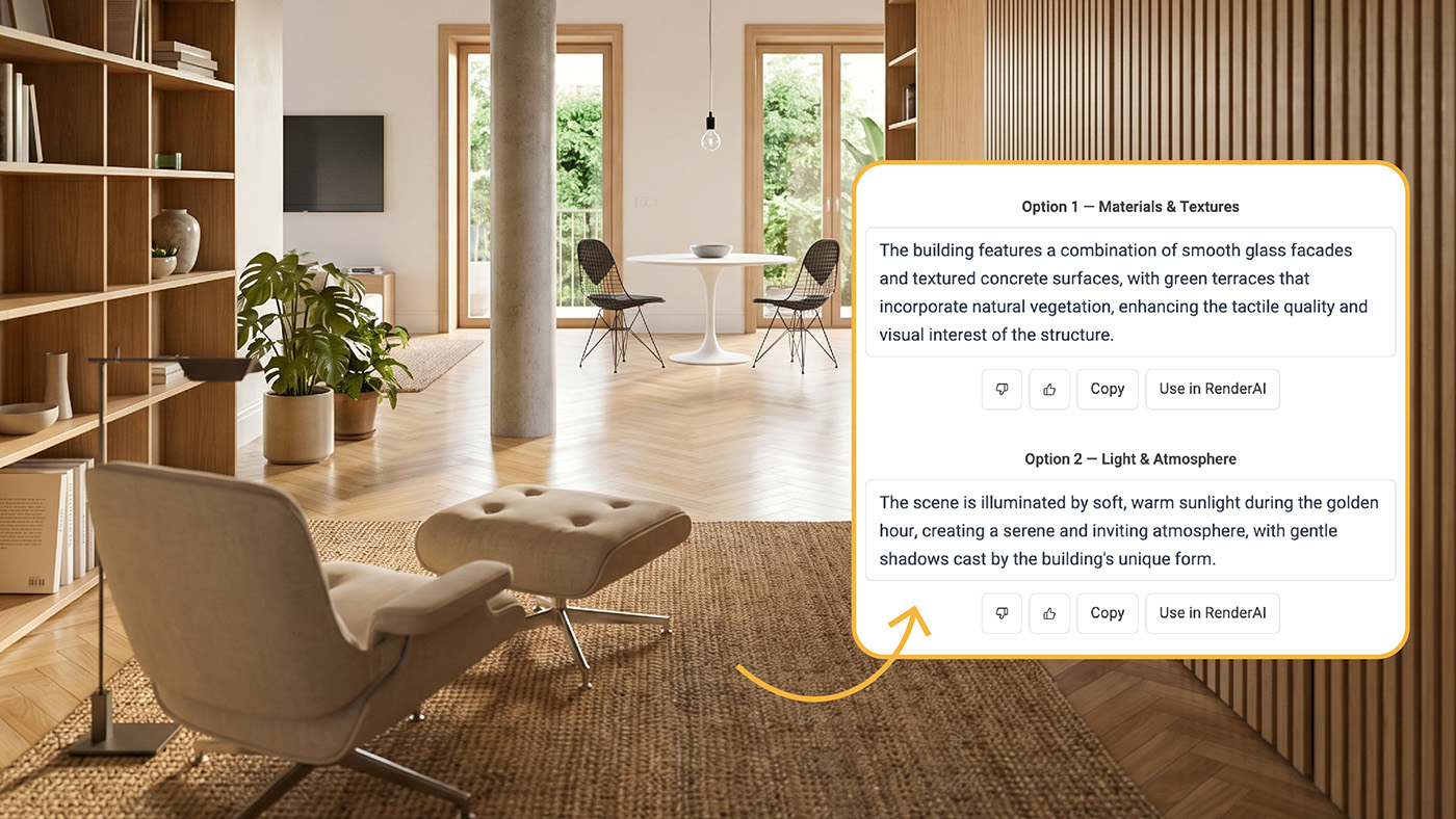 Interior Design Image to Prompt Generator — Free AI Tool