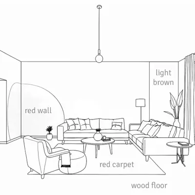 Interior space AI Rendering, created using RenderAI