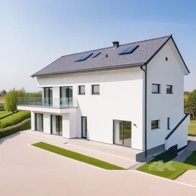 House in the countryside, created using RenderAI